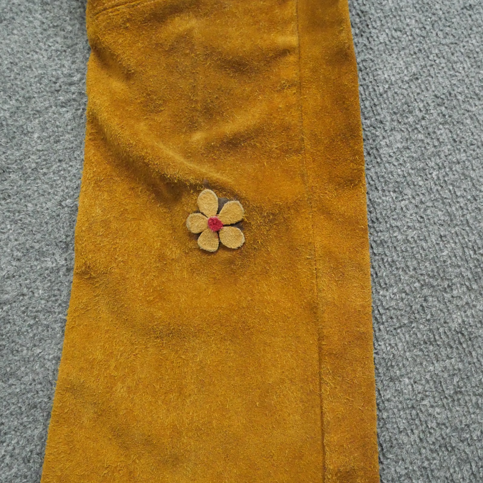 Vintage Jorgens Leather Design Pants Womens 7 8 30×30 Brown Suede Western 60s
