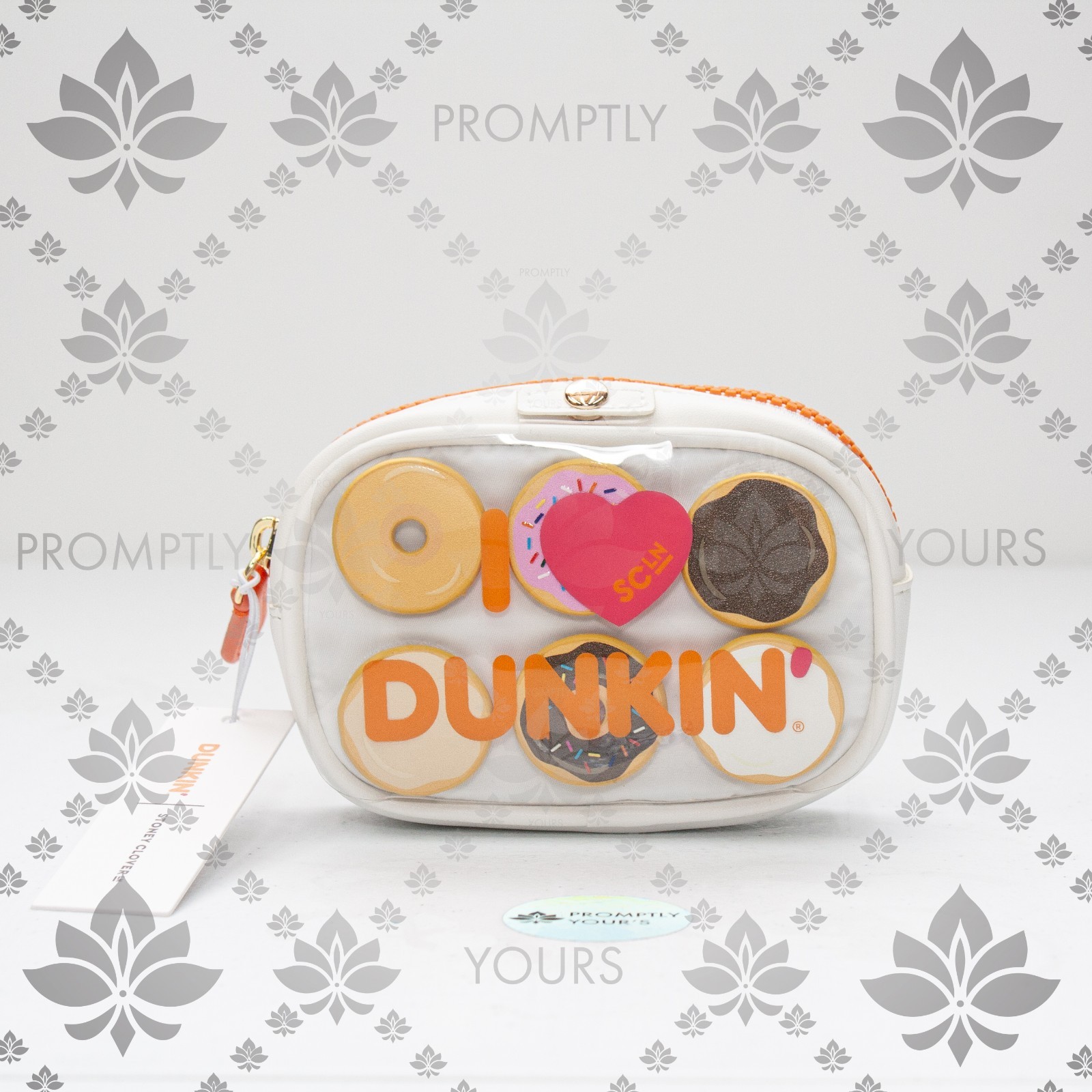 Stoney Clover Dunkin Donuts Micro Pouch Zipper Organizer Mini Travel Bag NEW
