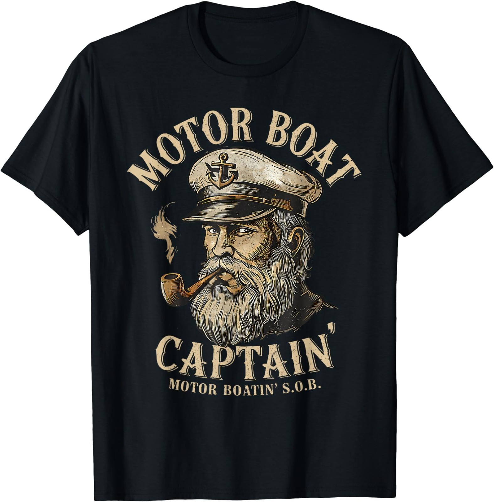 Motor Boat Captain Funny Pontoon Boating Motor Boatin Lake T-Shirt