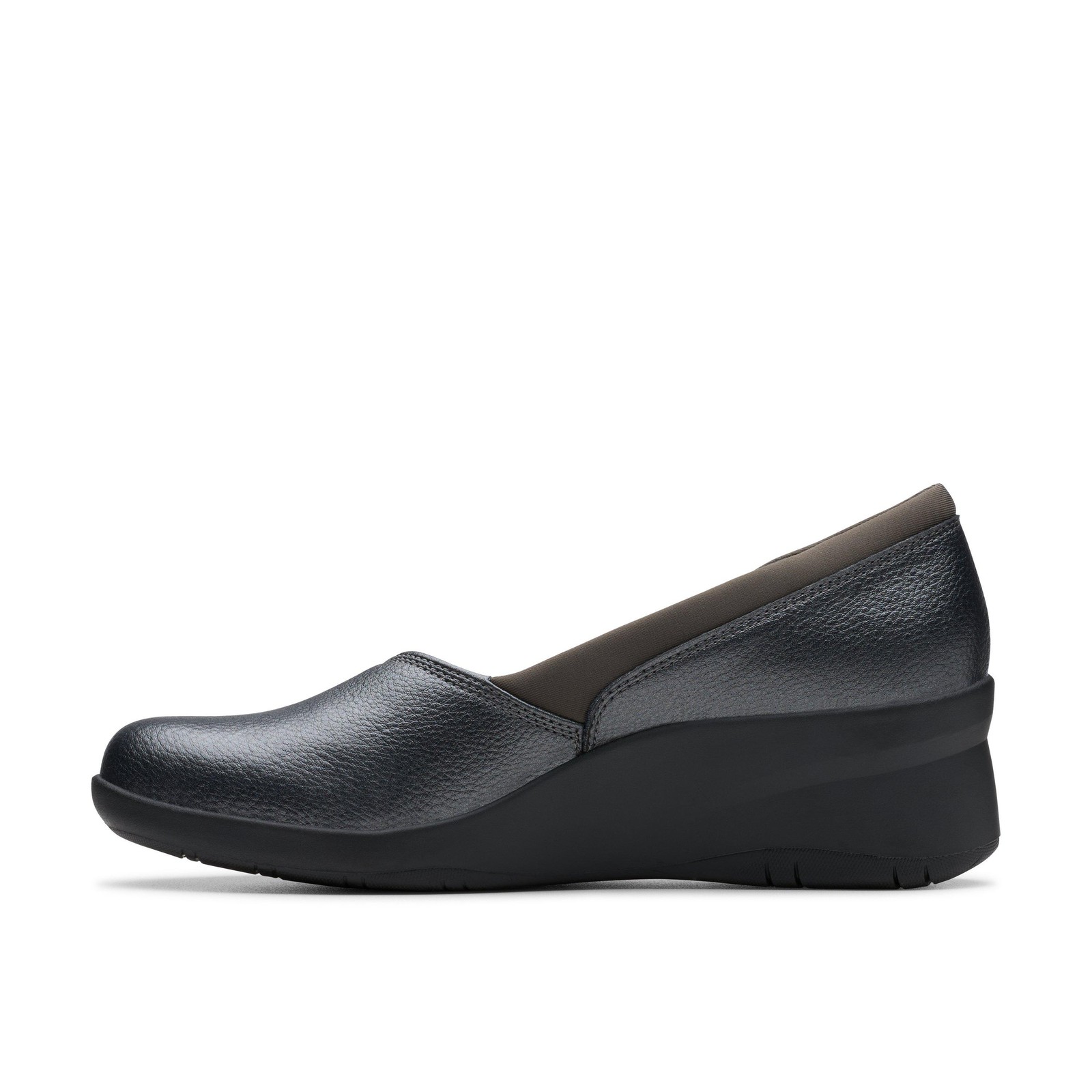 Clarks Womens Suttyn Walk Grey Leather Casual Shoes