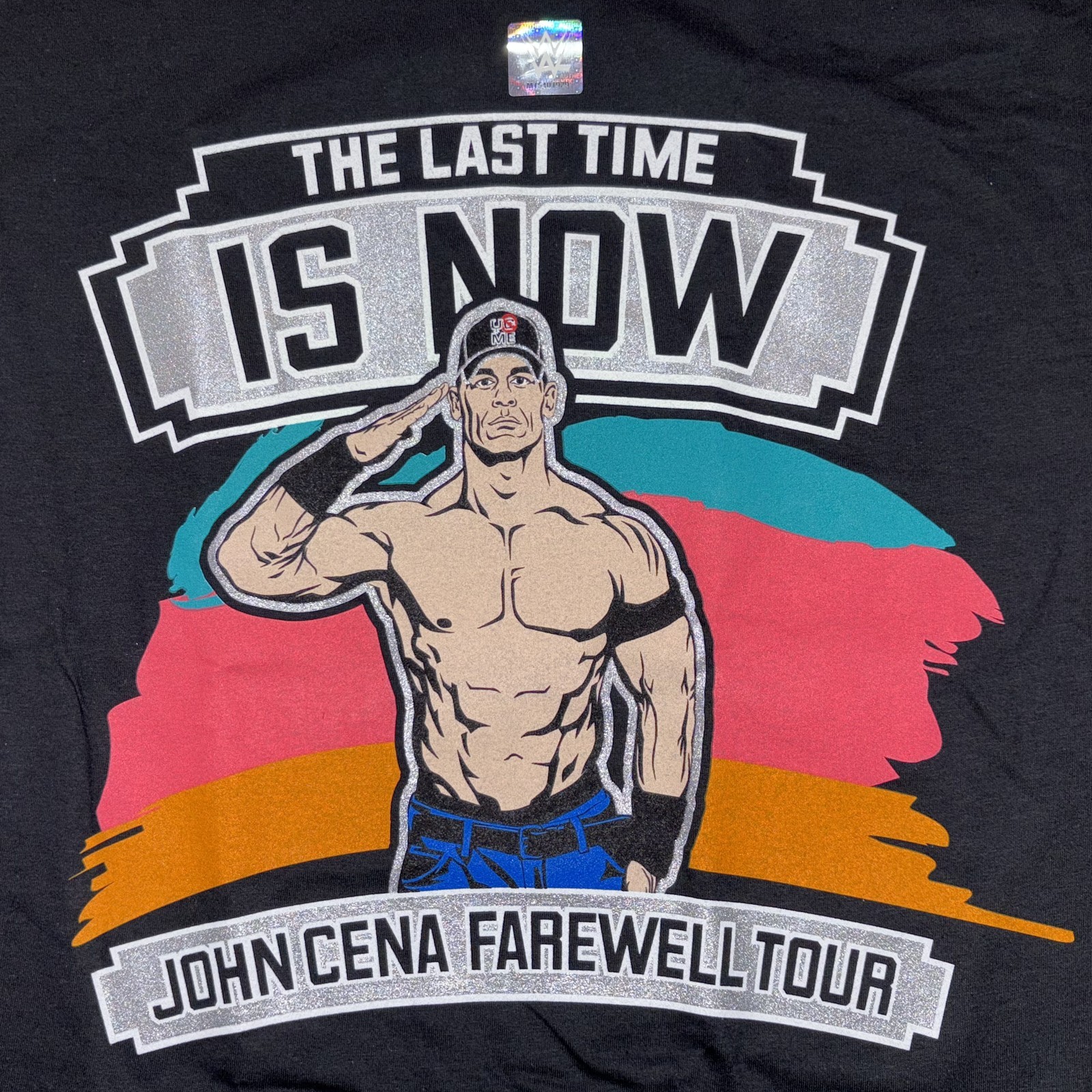 WWE Authentic John Cena San Antonio Spurs Shirt Farewell Tour Last Time is Now