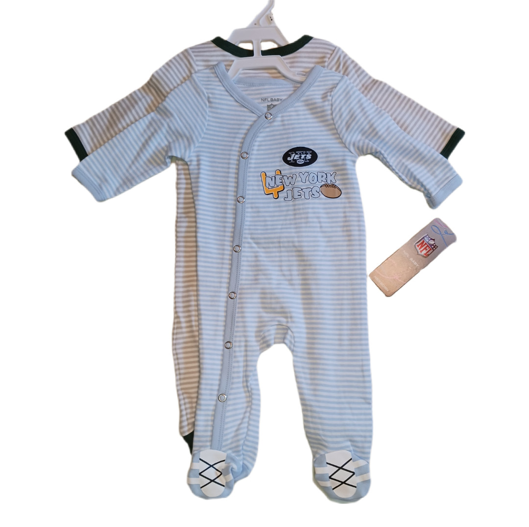 New York Jets Newborn 0/3M Sleeper NFL Baby Long Sleeve 2 Piece Set 0-3 Month