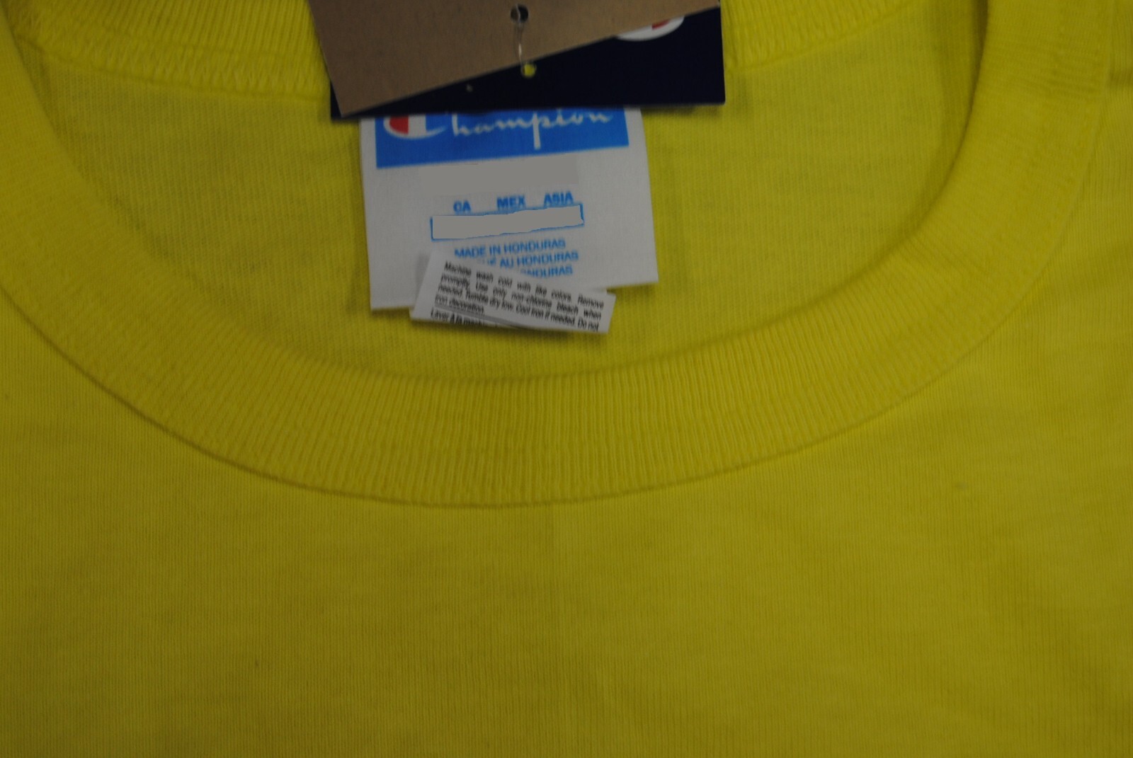 NEW MEN’S CHAMPION GT19-IUC HERITAGE SHORT SLEEVE TEE CADMIUM YELLOW MULTI LOGO