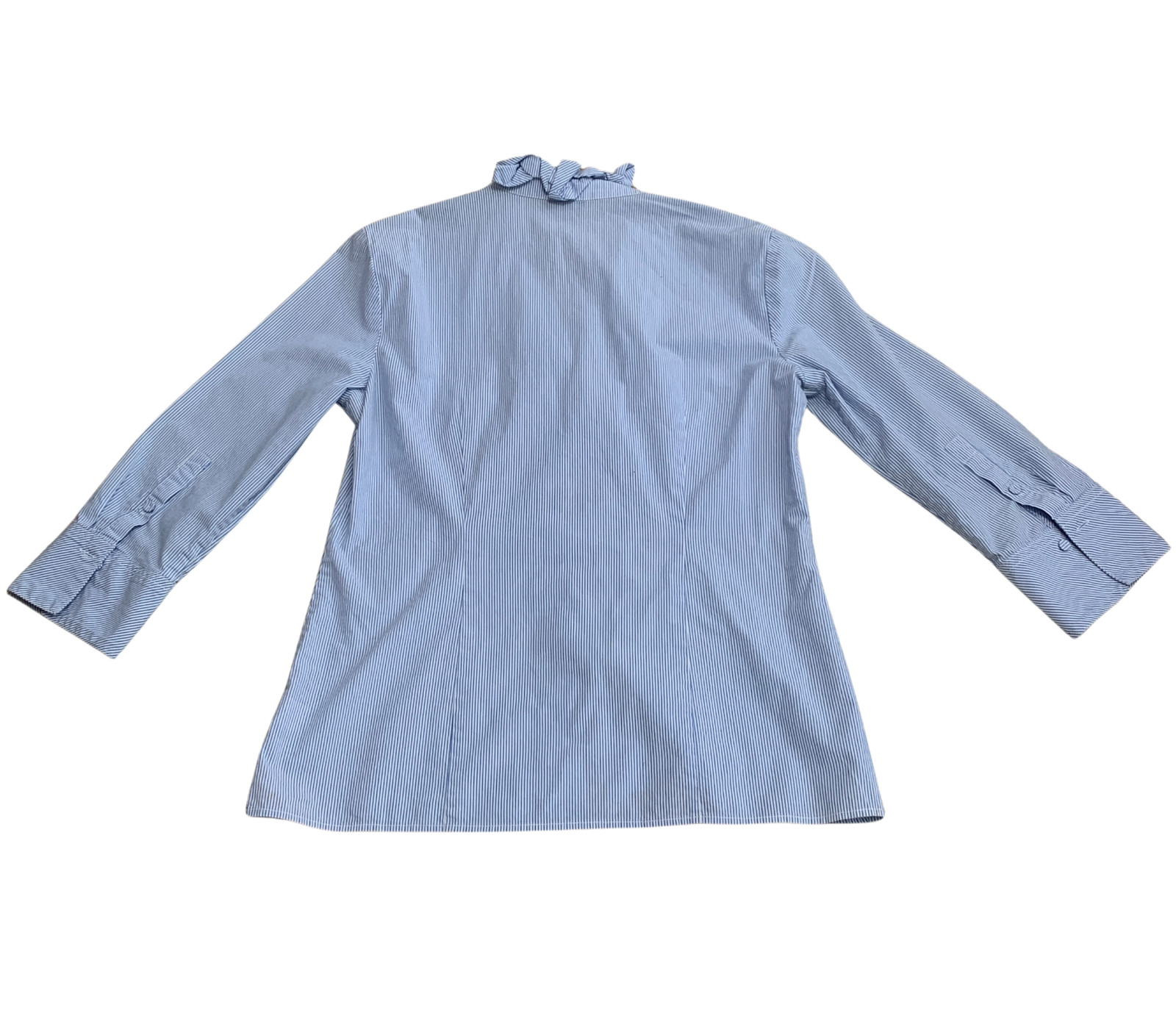 Talbots size 6 V-neck button down stretch career blouse with 3/4 sleeves