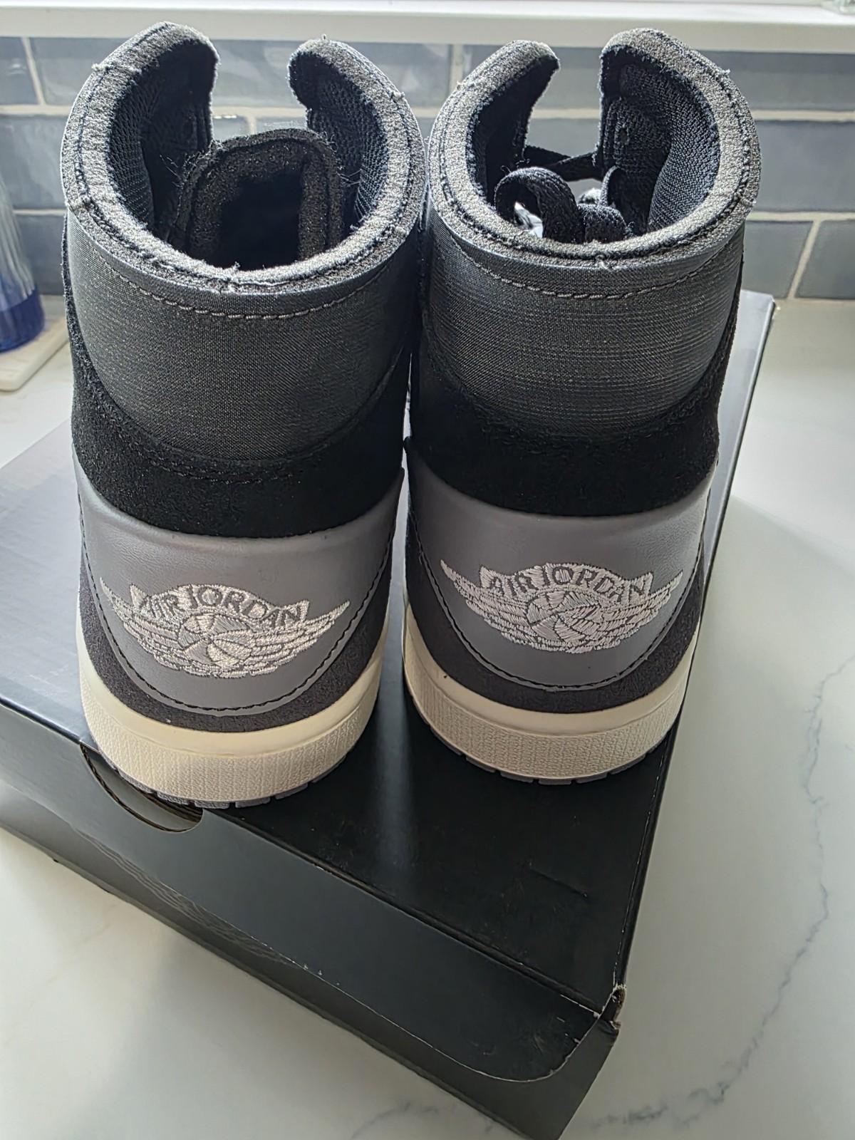 Nike Air Jordan 1 Mid Craft Inside Out “Black Cement Grey” DM9652-001 Men’s 12