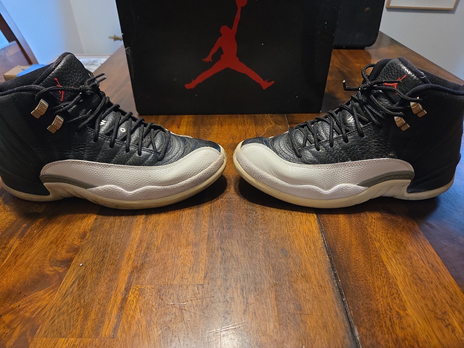 Air Jordan 12 Retro Playoff 2022 Black White CT8013-006 Mens 9 Replacement Box
