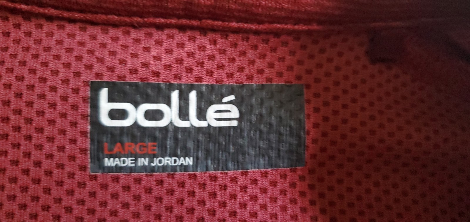 Bolle Men’s Size Large Red Wine Short Sleeve Collared 3-Snap Polo Shirt