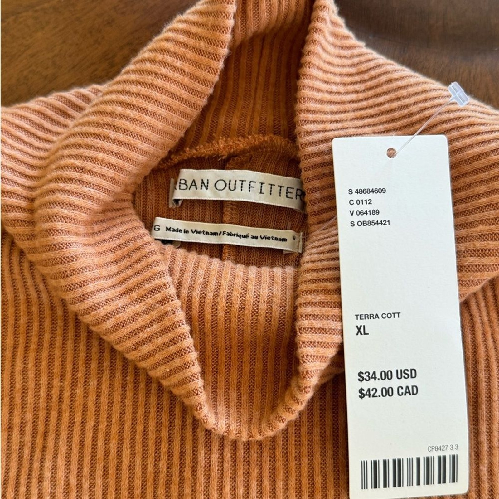 NWT Urban Outiftters UO Brooklyn Turtleneck Top Sweater XL