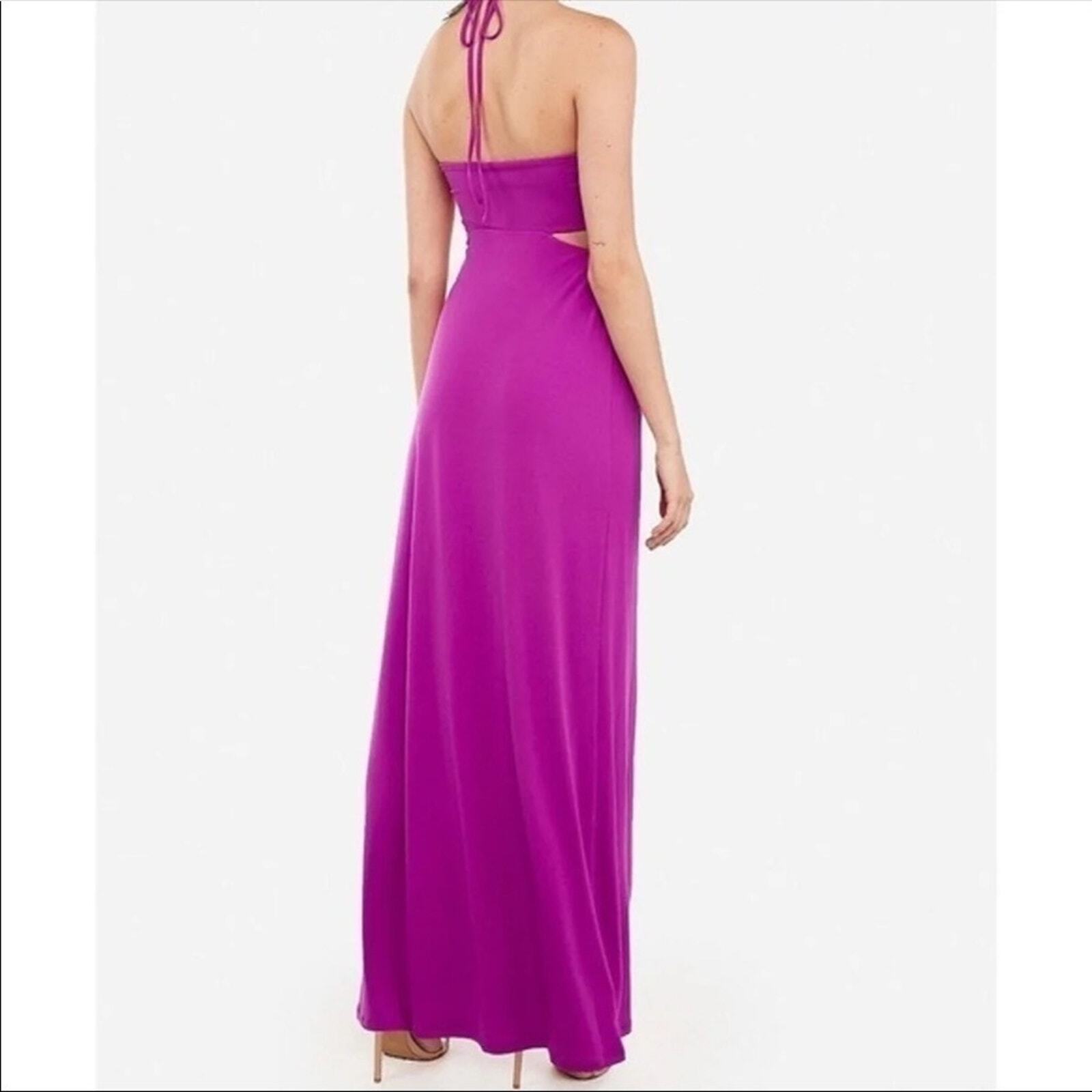 Express Halter Cut-Out Maxi Dress XSMALL