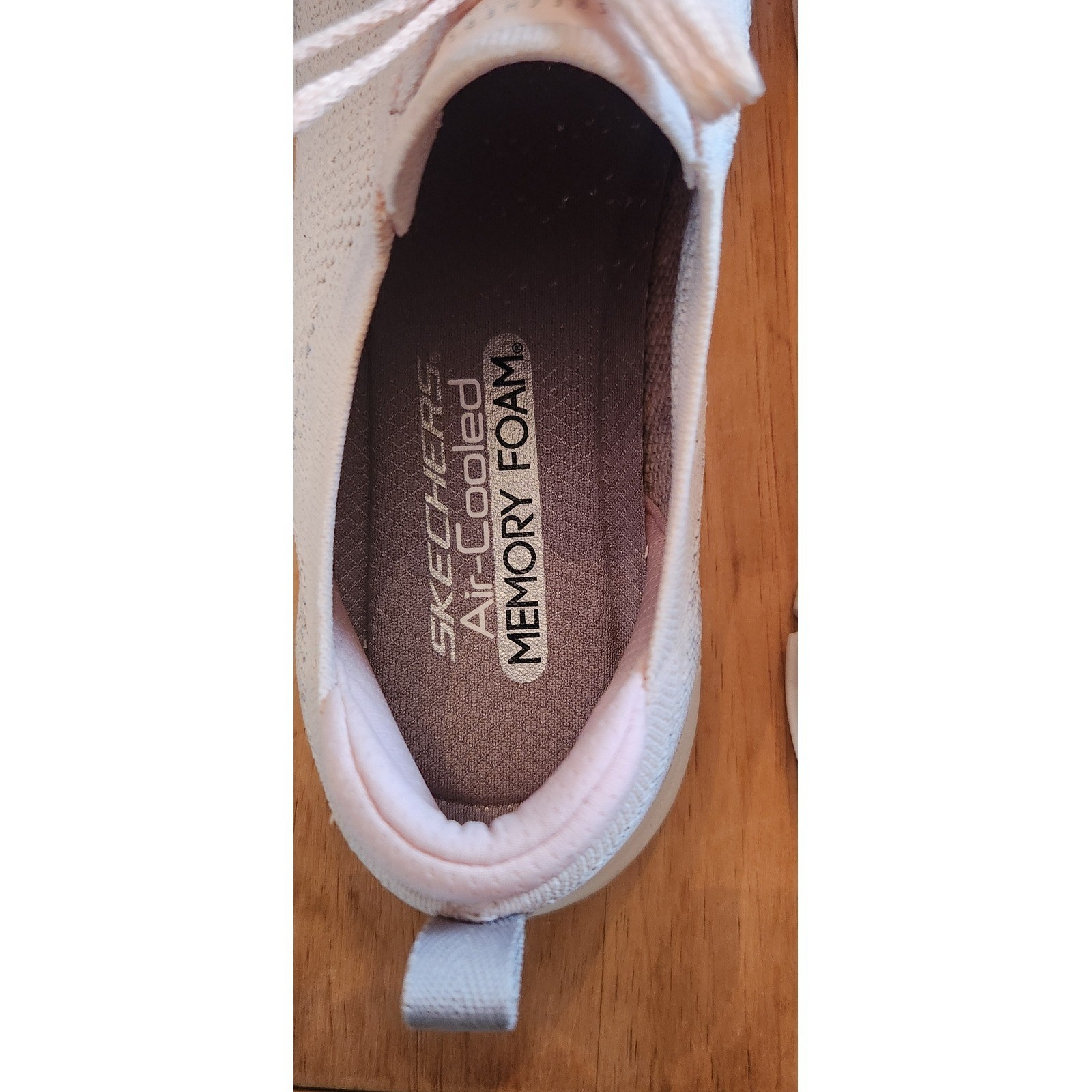 Skechers Sport Active Stretch Fit Pink Grey Sneakers Air-Cooled Memory Foam NEW