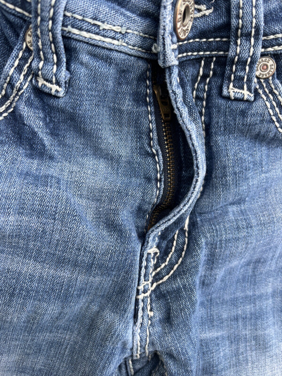 Salvage For Buckle Havoc Distressed Slim Fit Straight Jeans Men’s Sz 29R BKE
