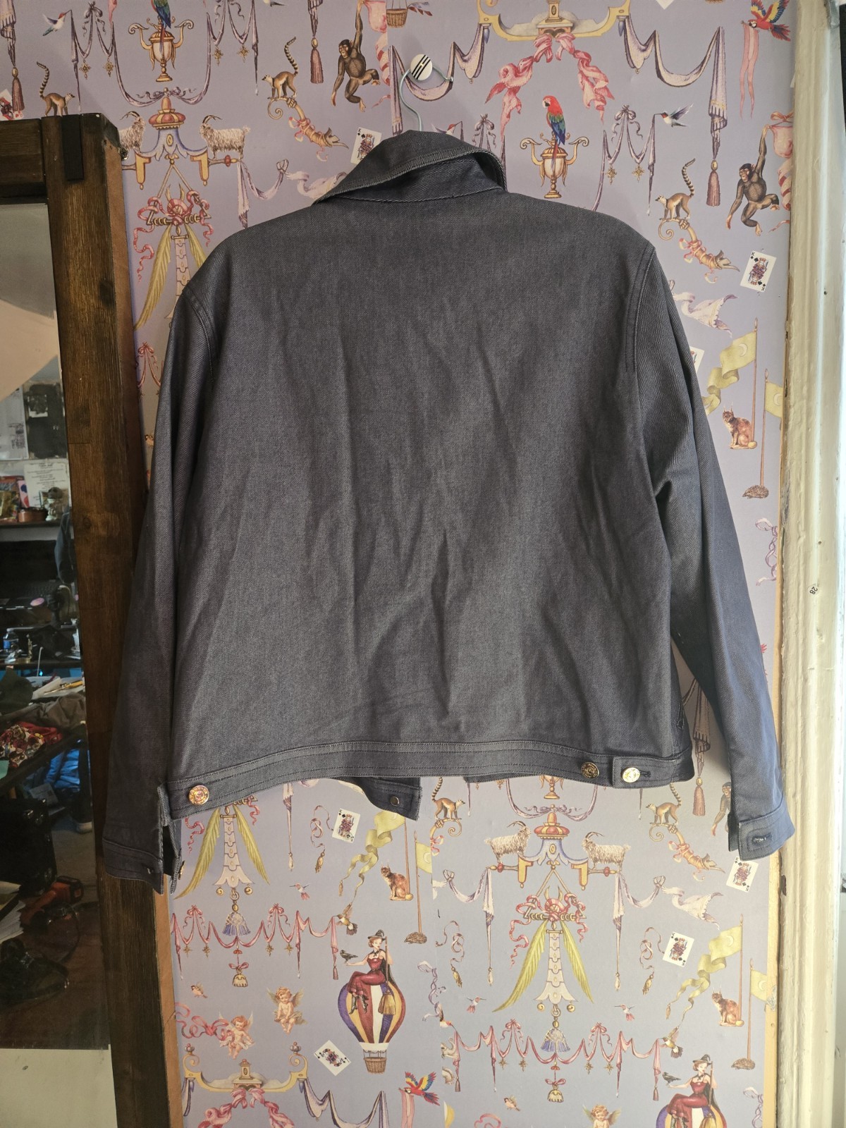 St John Sport By Marie Grey Denim Jacket Size M Old Money