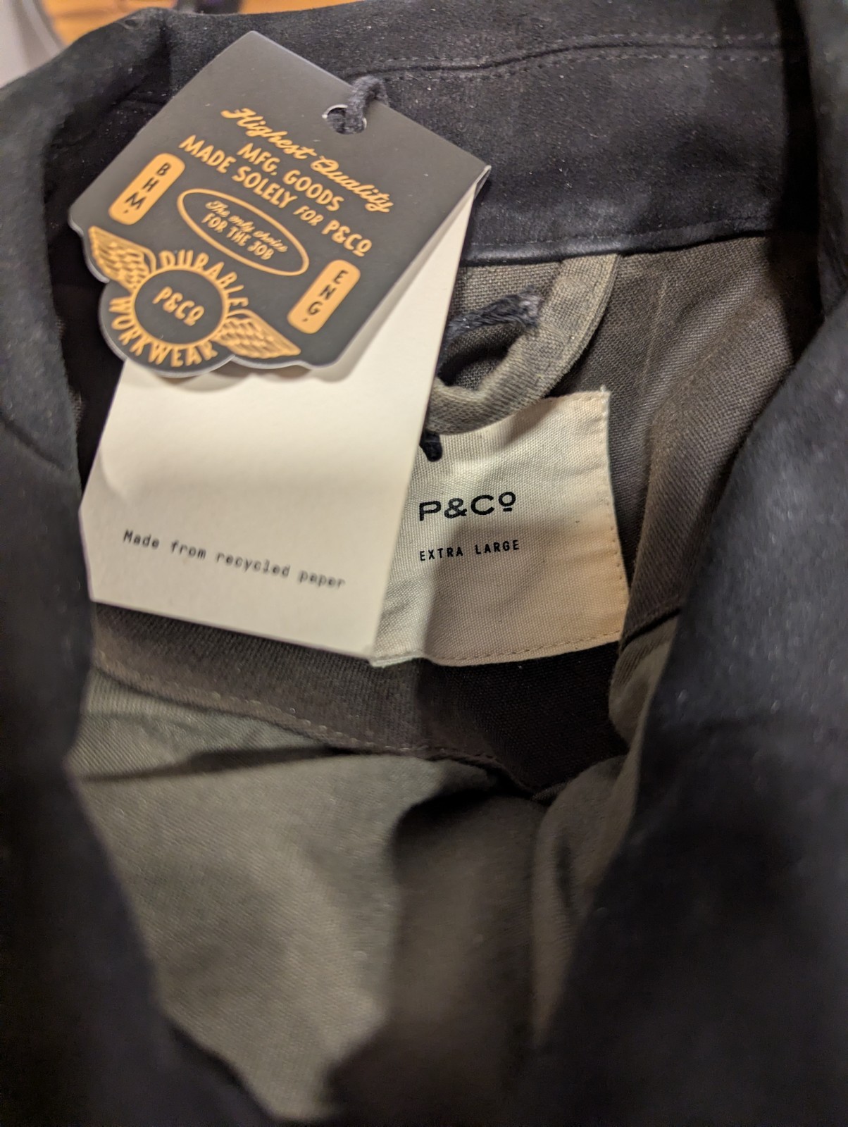 P&Co Wayfare Waxed Canvas Jacket – Olive (XL)