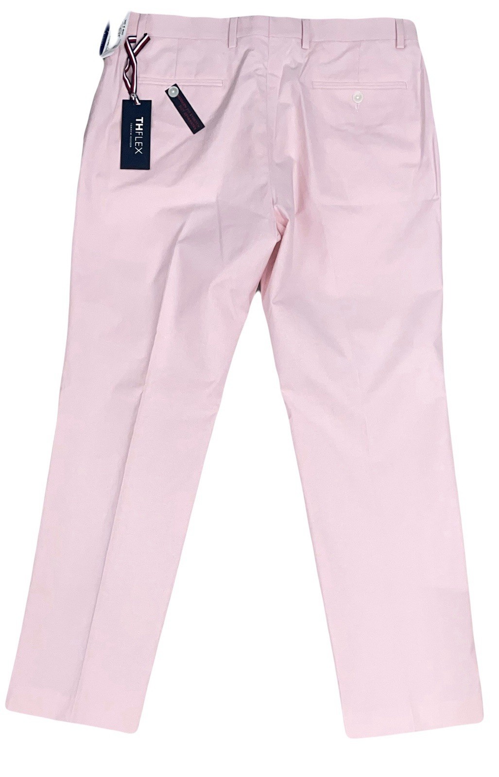 Tommy Hilfiger Soft Pink Modern-Fit TH Flex Chambray Pants 34/30 New NWT