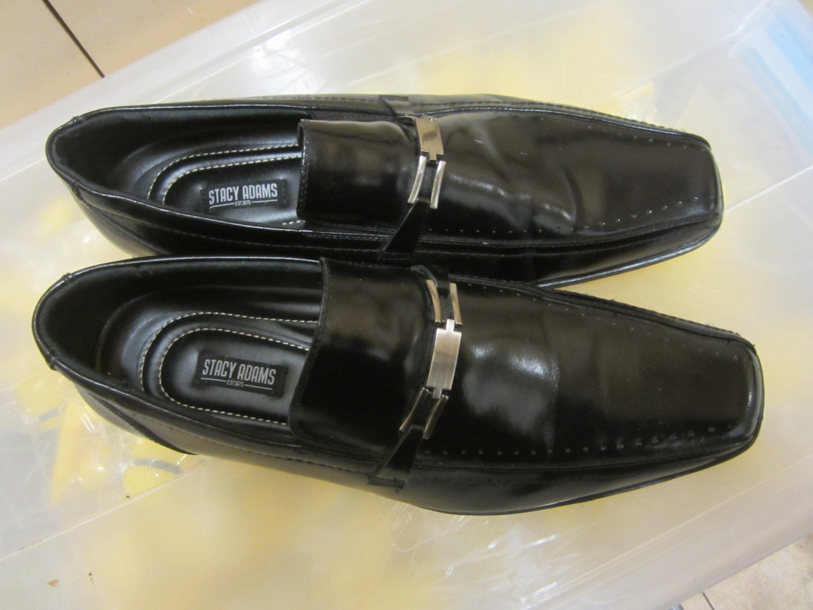 Stacy Adams Black leather and Made Man upper Dress Shoes Size 12W