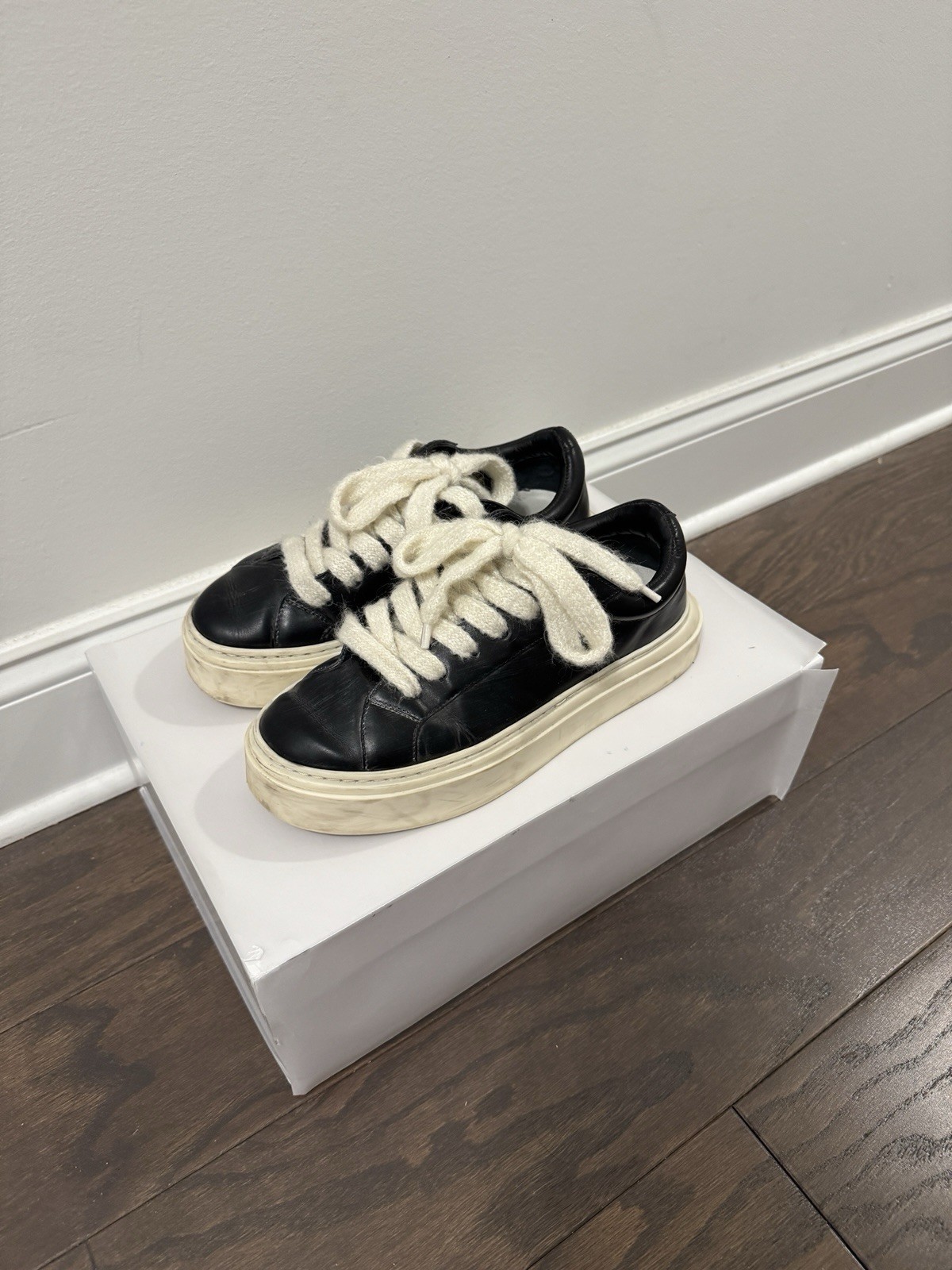 Cole Buxton Wilson Sneaker Men’s UK 6 EU 40 Black Leather Low Top Lace-Up