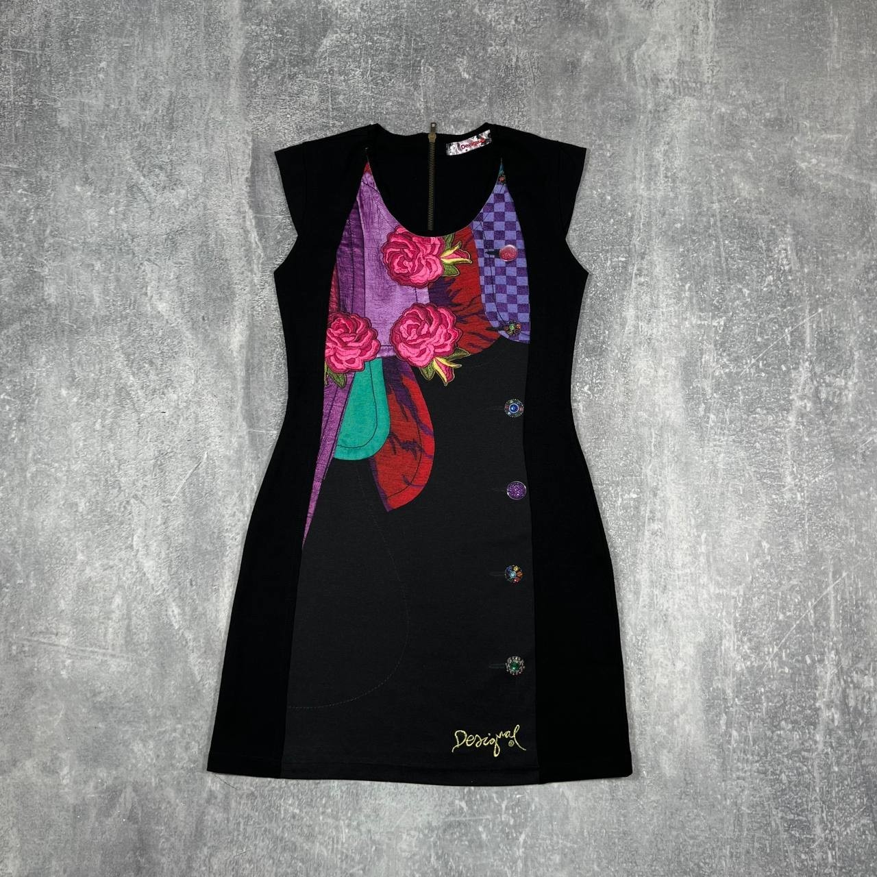 Vintage Y2K Desigual Retro Floral Style Casual Mini Dress