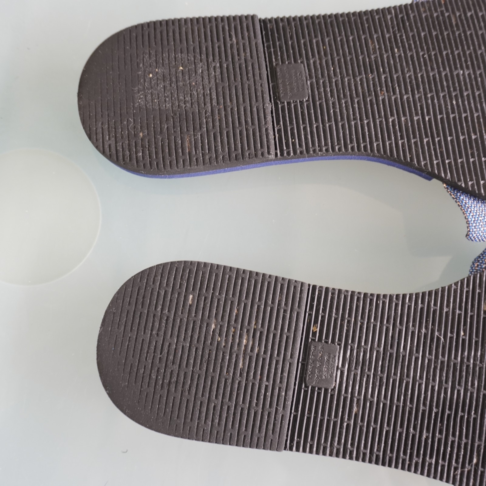 Havaianas You St Tropez Shine Sandals Womens 9 10 Navy Blue Fabric Bow Flip Flop