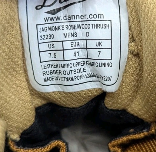 Danner Jag Men’s Dry Boots 32230 Waterproof Full Grain Leather Size 7.5 D READ!