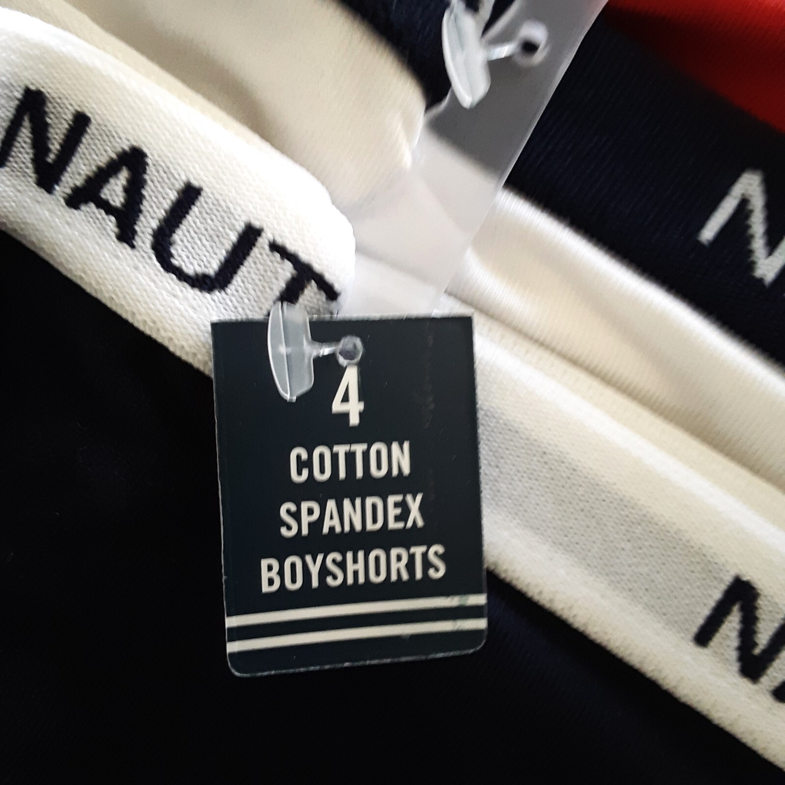 Nautica Womens Plus Size 2X Boyshorts Logo Assorted Cotton Blend Panties 4pk