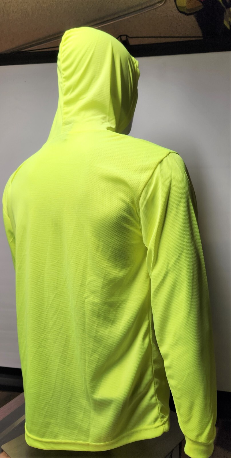 Hi Visibility Long Sleeve Safety Hoodie Shirt , Quick Dry Polyester Birdeye mesh
