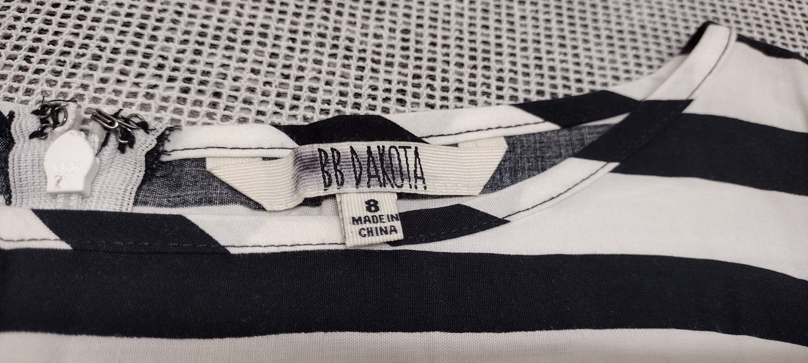 BB Dakota Black & White Stripes Dress Striped Emo Euro 30 USA 8 Waist 28 inches