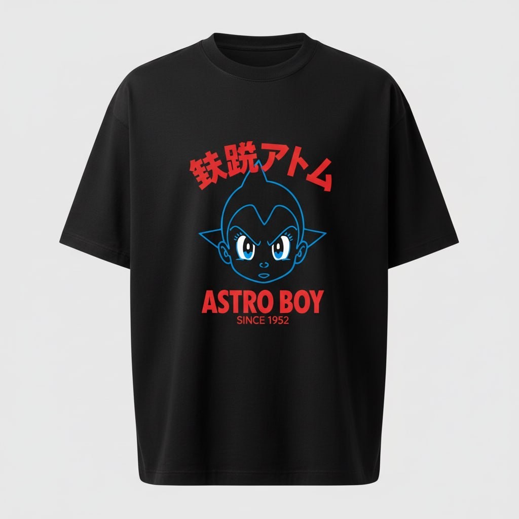 T-Shirt Retro Astro Boy Manga Graphic Men’s Tee Japanese Anime Fan Nerd Gift