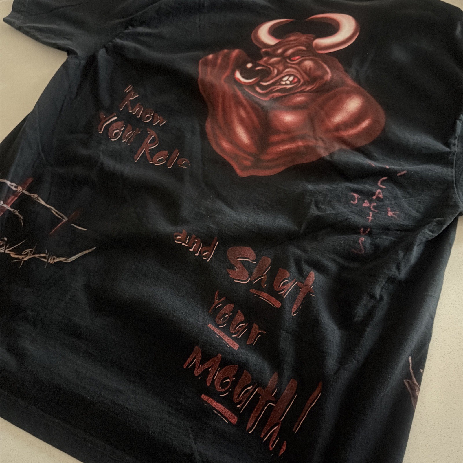 SizeXXL – Travis Scott The Rock WWE WrestleMania 41Cactus Jack T-Shirt
