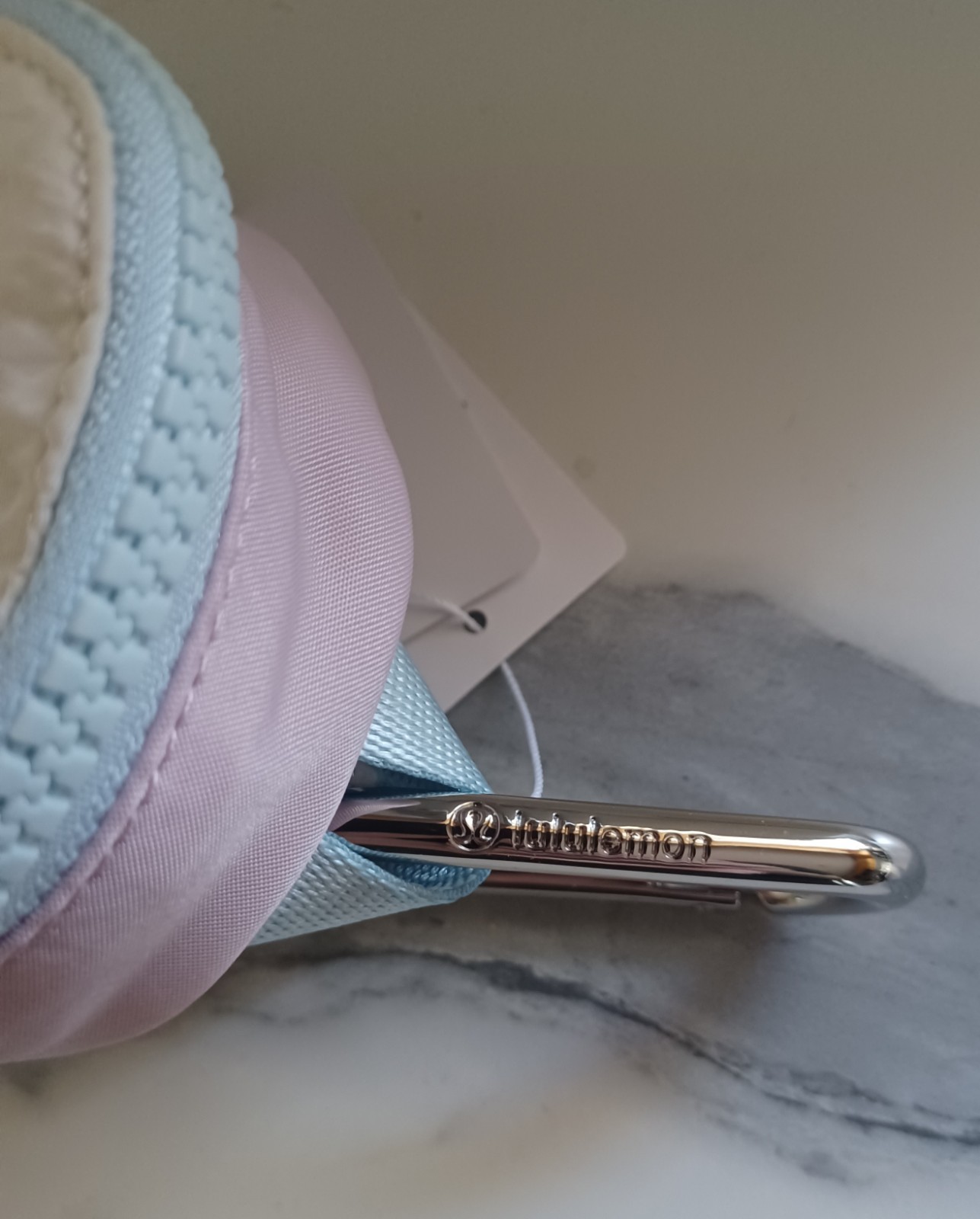 Lululemon City Adventurer Backpack Nano Pink Peony Powder Blue NWT Carabiner…
