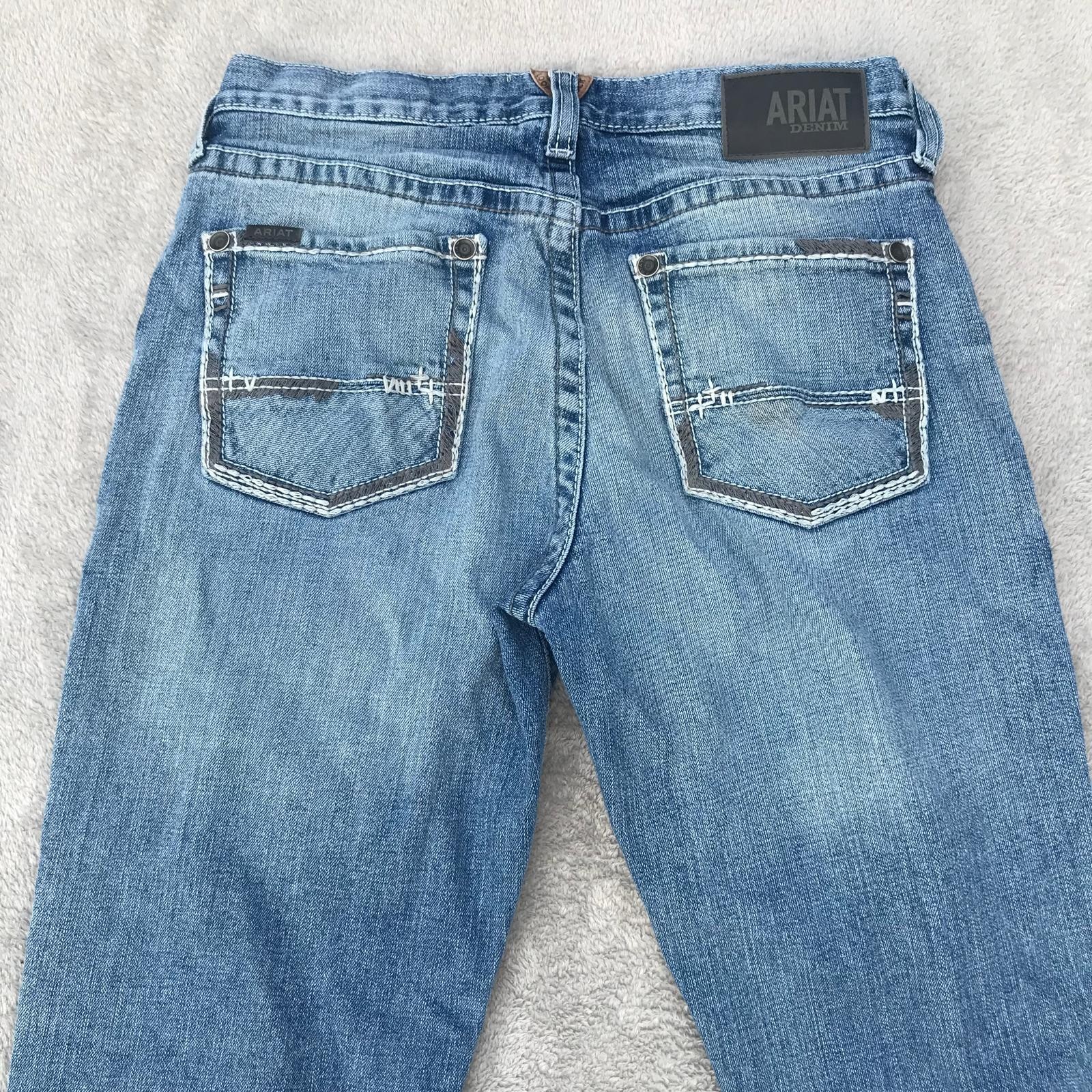 Ariat Legacy M2 Relaxed Boot Cut Mens 32×34 Jeans Blue Denim Ranch Rodeo