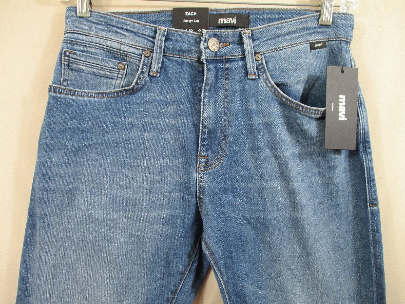 -NWT Mavi Zach Straight Leg Williamsburg Stretch Men’s Jeans Light Blue Sz 31×30