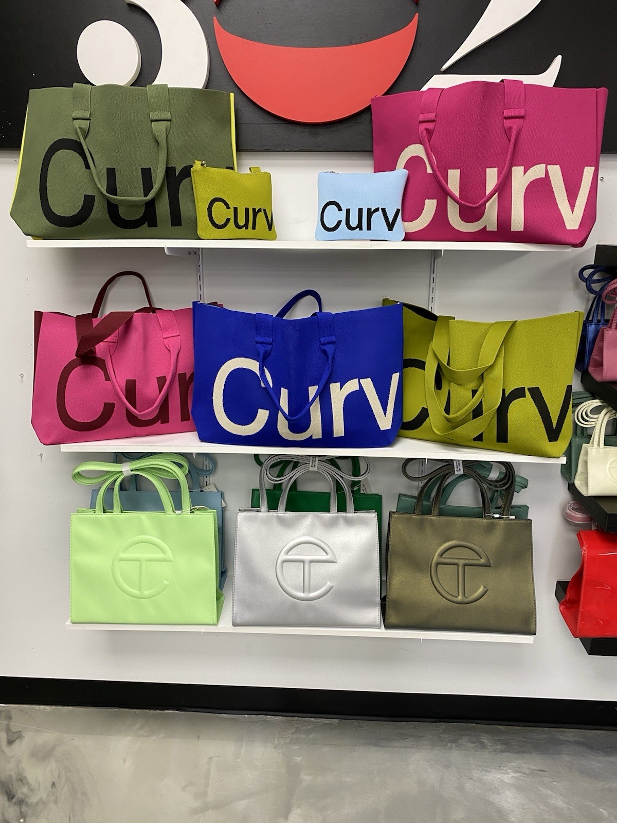 Curves by Sean Brown tote bag Light blue Small Brand new Authentic