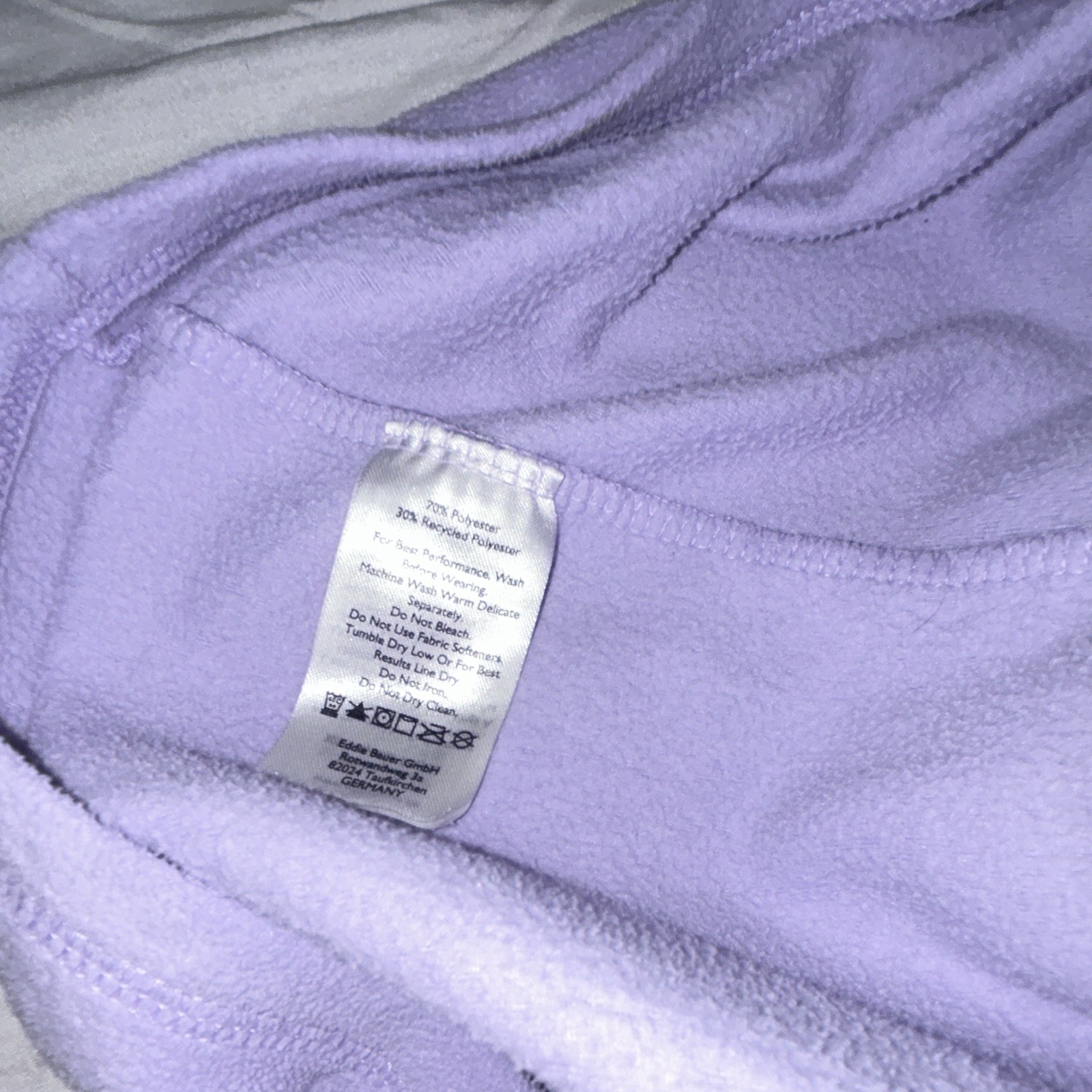 Eddie Bauer EBTEK Women’s Purple Floral Fleece 1/4 Zip Mock Neck Sweatshirt, 2XL