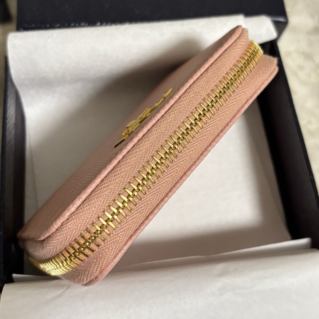 PRADA Saffiano Coin Case ORCHIDEA