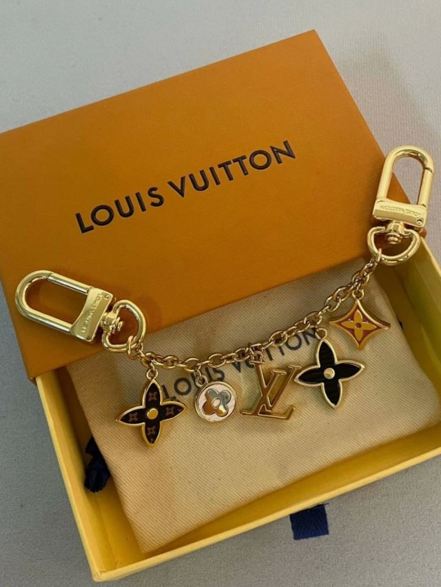 LV Monogram Idylle Bag Charm Chain Gold Key Holder M65162