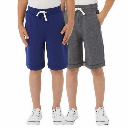 32 DEGREE COOL BOY 2 PK QUICK DRY POCKET STRETCH SHORTS (BLUE/GRAY SMALL)NWT