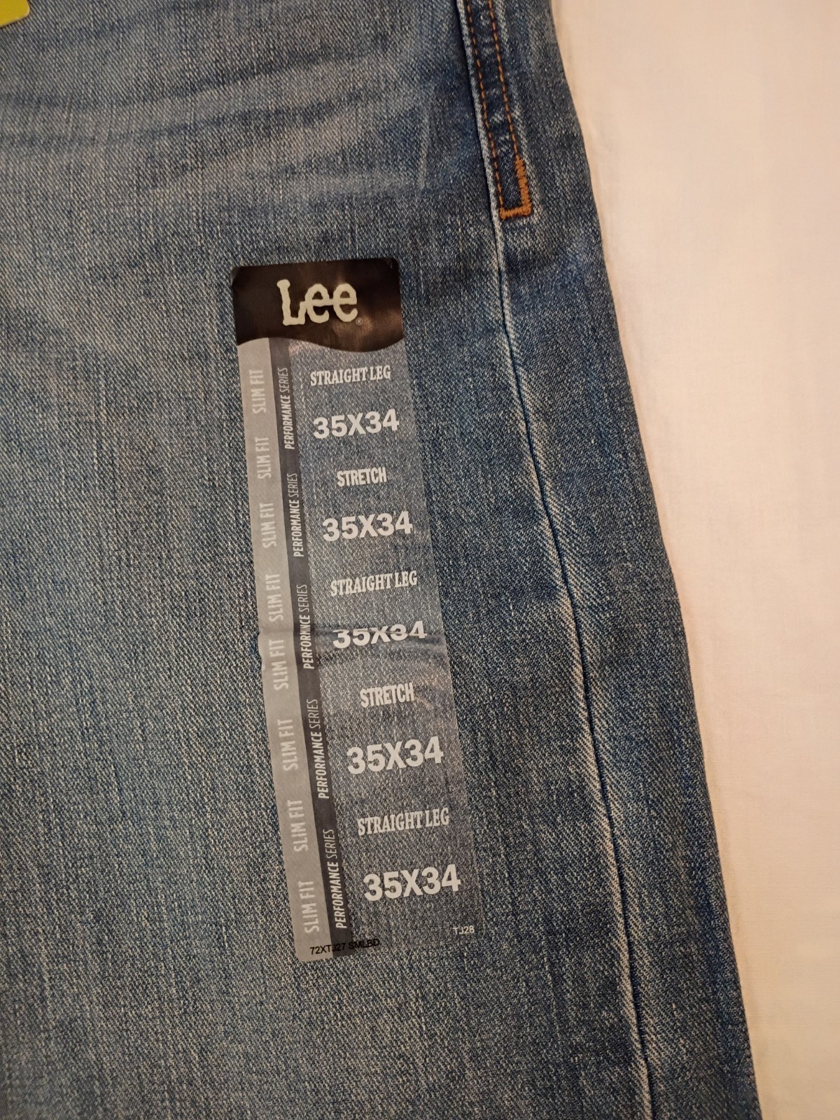 NWT Lee Men’s 35×34 Extreme Motion Slim Fit Denim Blue Jeans Gusseted Crotch