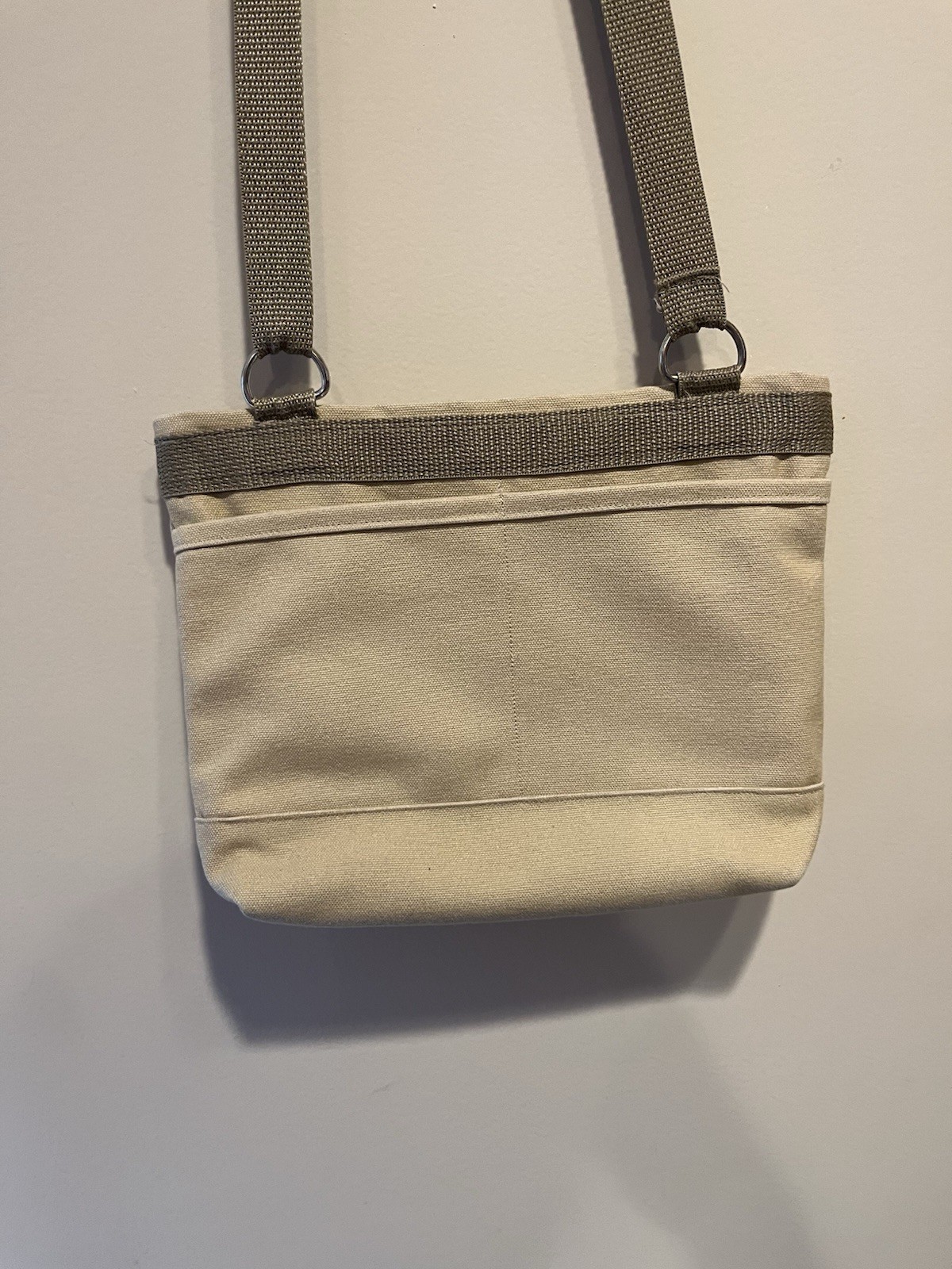 Hand painted Canvas Coastal Crossbody Bag Very Clean Condition. Well Made