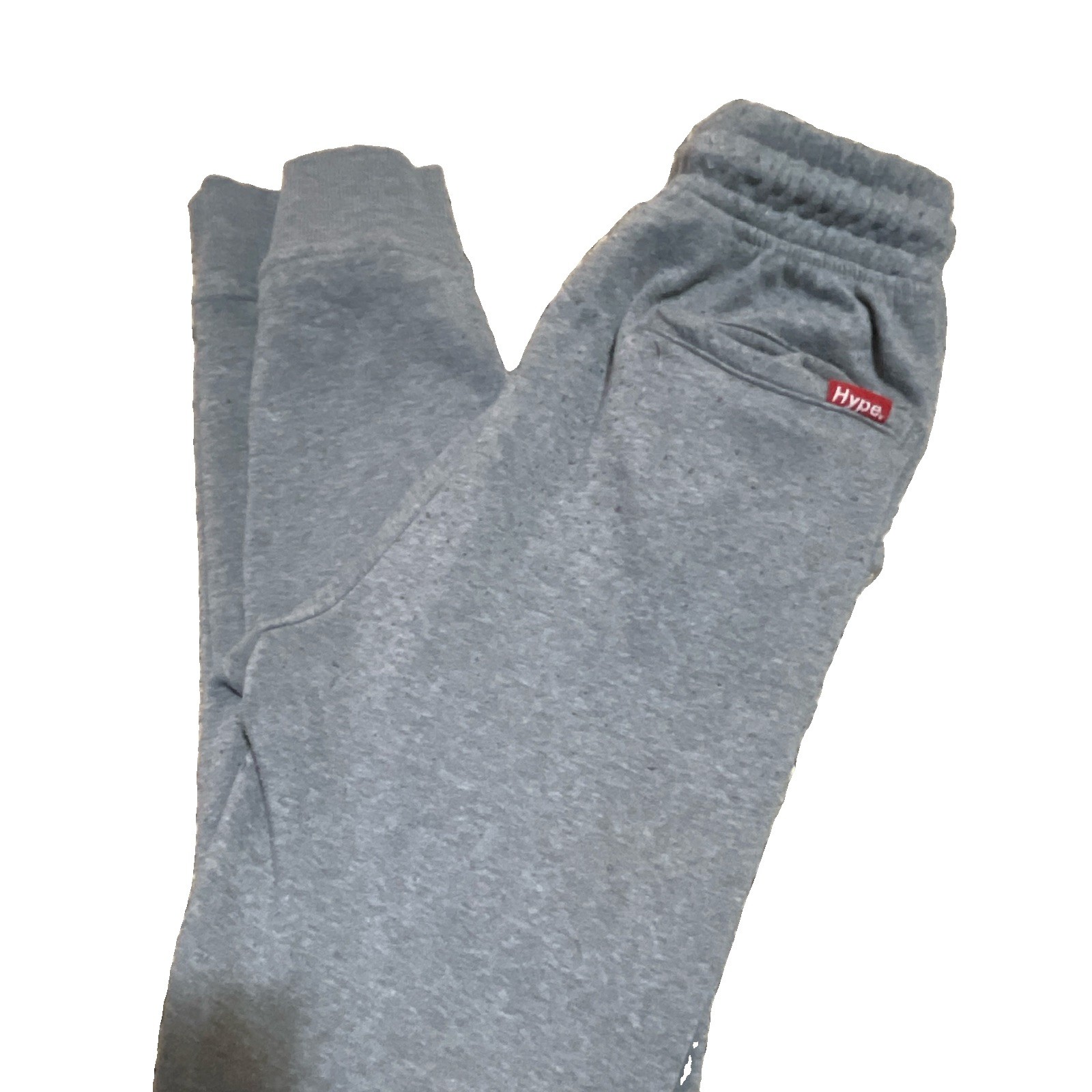 Hype. Men’s Gray Fleece Jogger Pants M Elastic Waist Drawstring Pockets