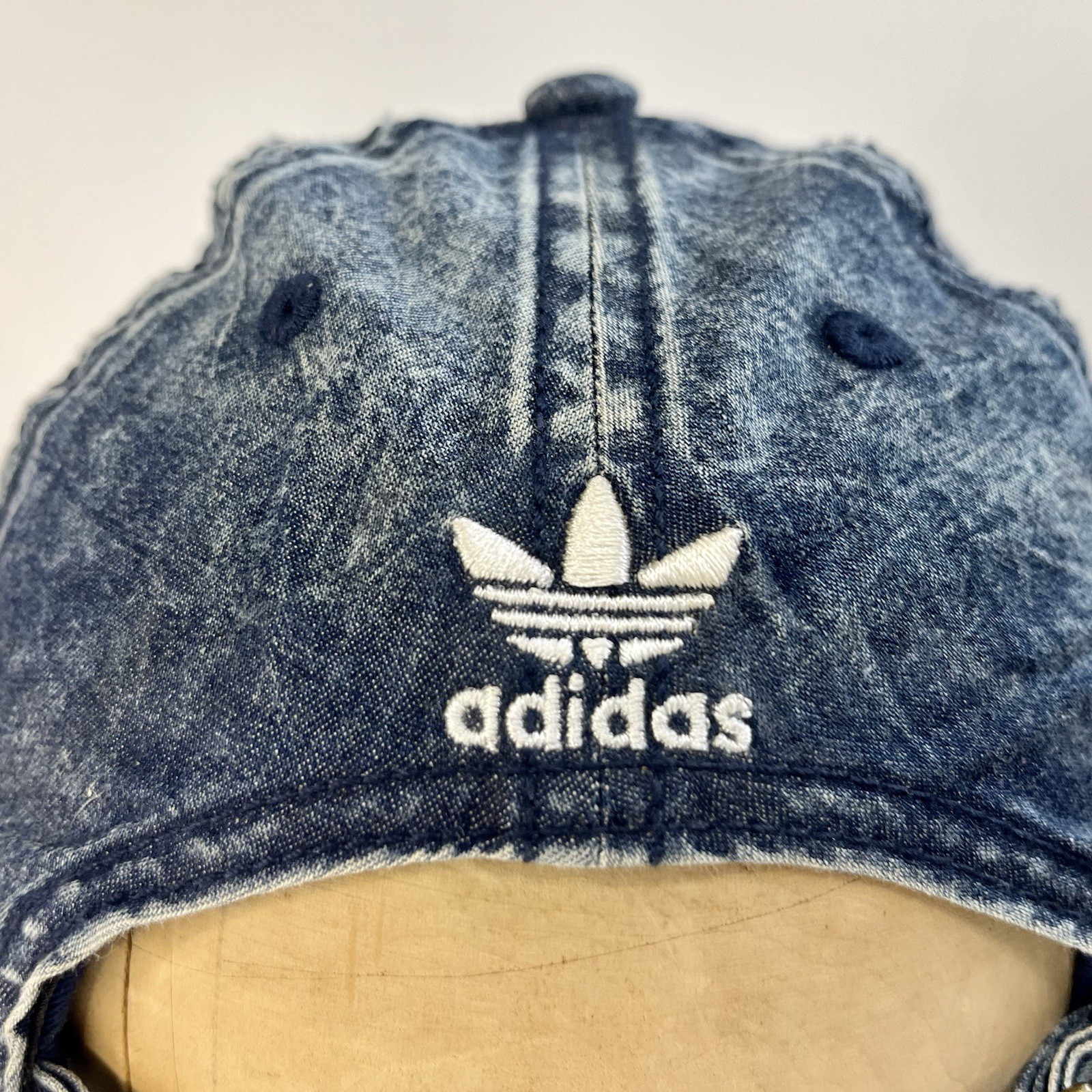 adidas Blue Denim Stone Washed Cap OSFW 100% cotton Adjustable back strap