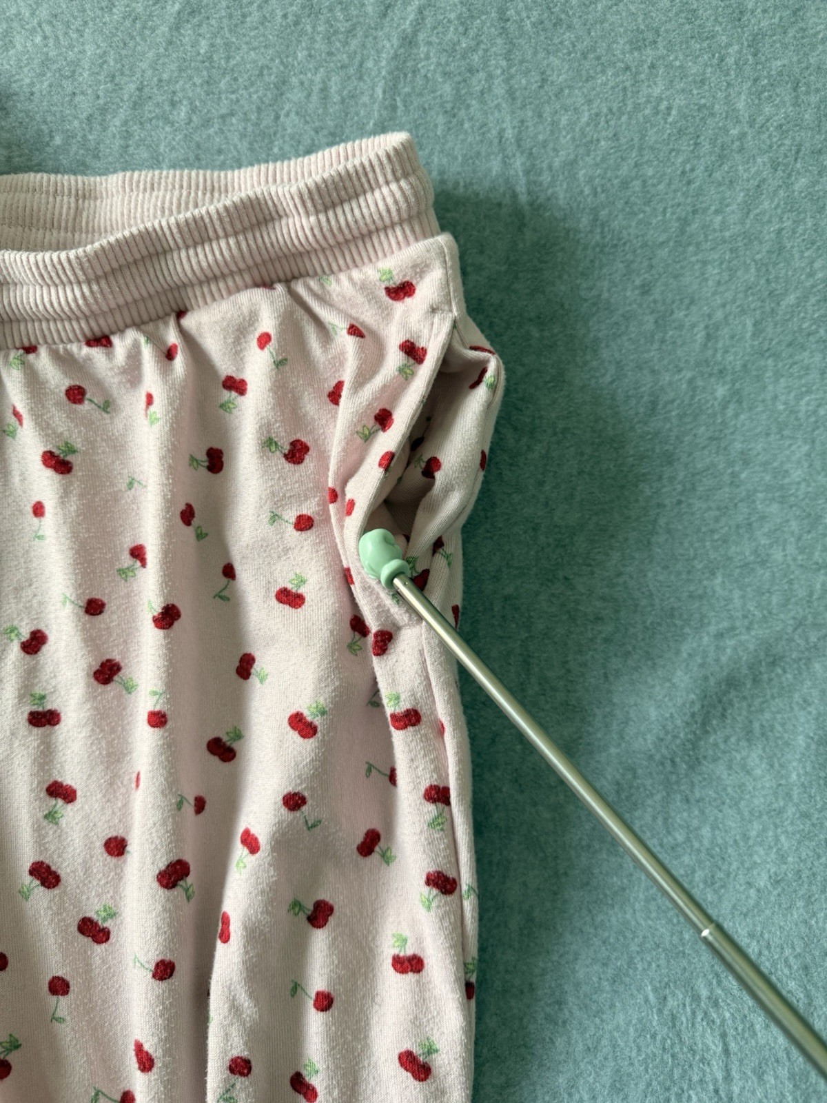 Joyspun Girls XL (16-18) Pink Cherry Print Jogger Lounge Pants Pockets