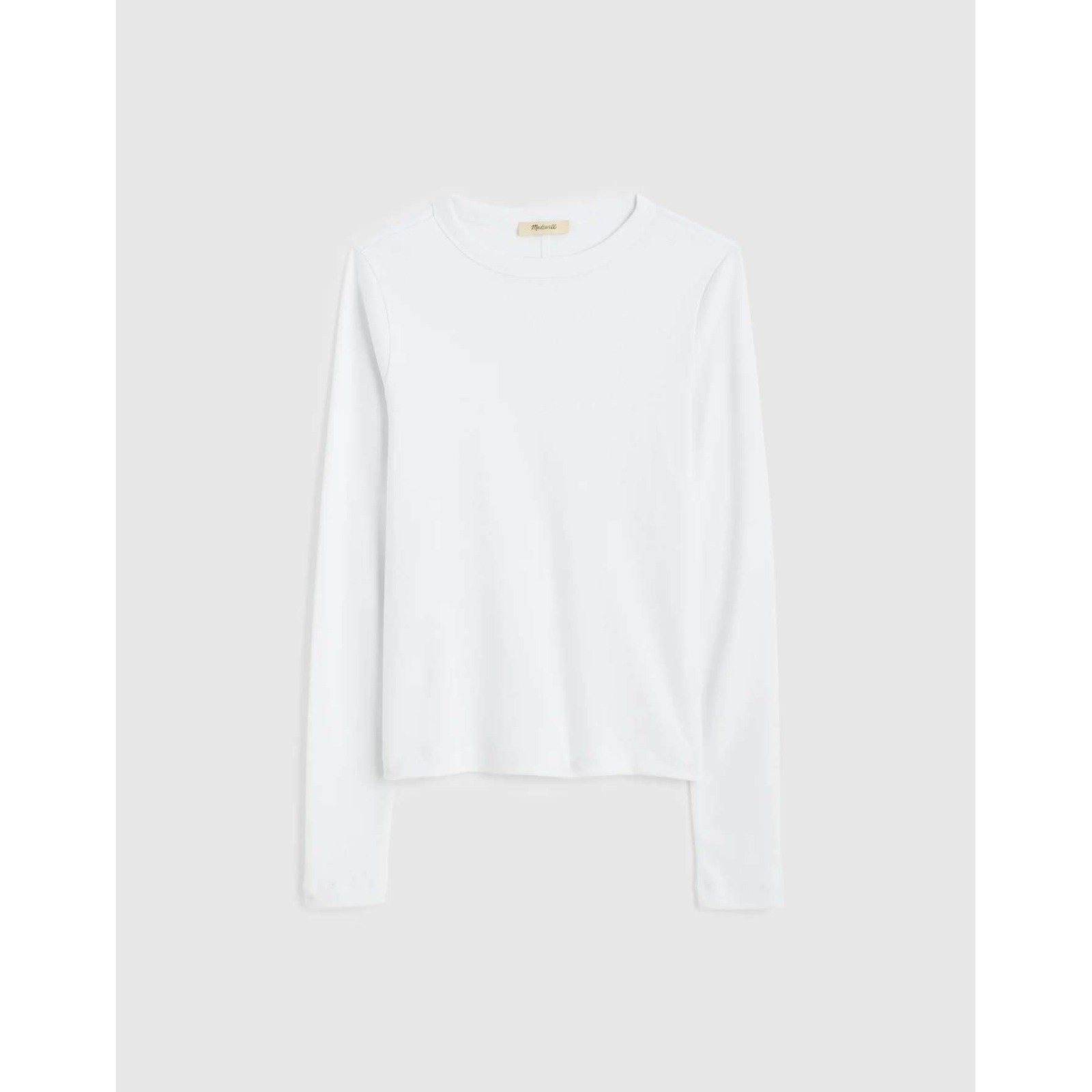 NWT Madewell The ’90s Long-Sleeve Tee in Compact Cotton Crewneck White Small