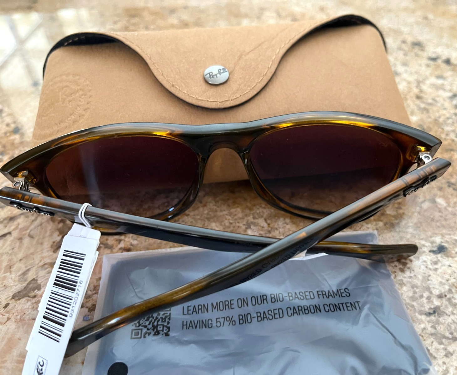 NWT RAY-BAN RB4184 Polarized Brown Lenses LIGHT HAVANA Tortoise SUNGLASSES