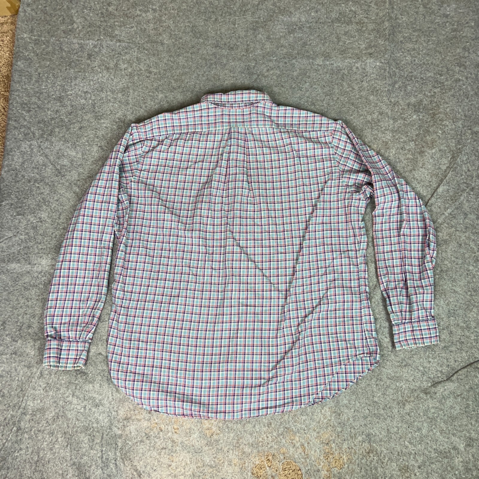 Ralph Lauren Men Shirt Extra Large Blue Purple Red Pony Preppy Classic Work Top