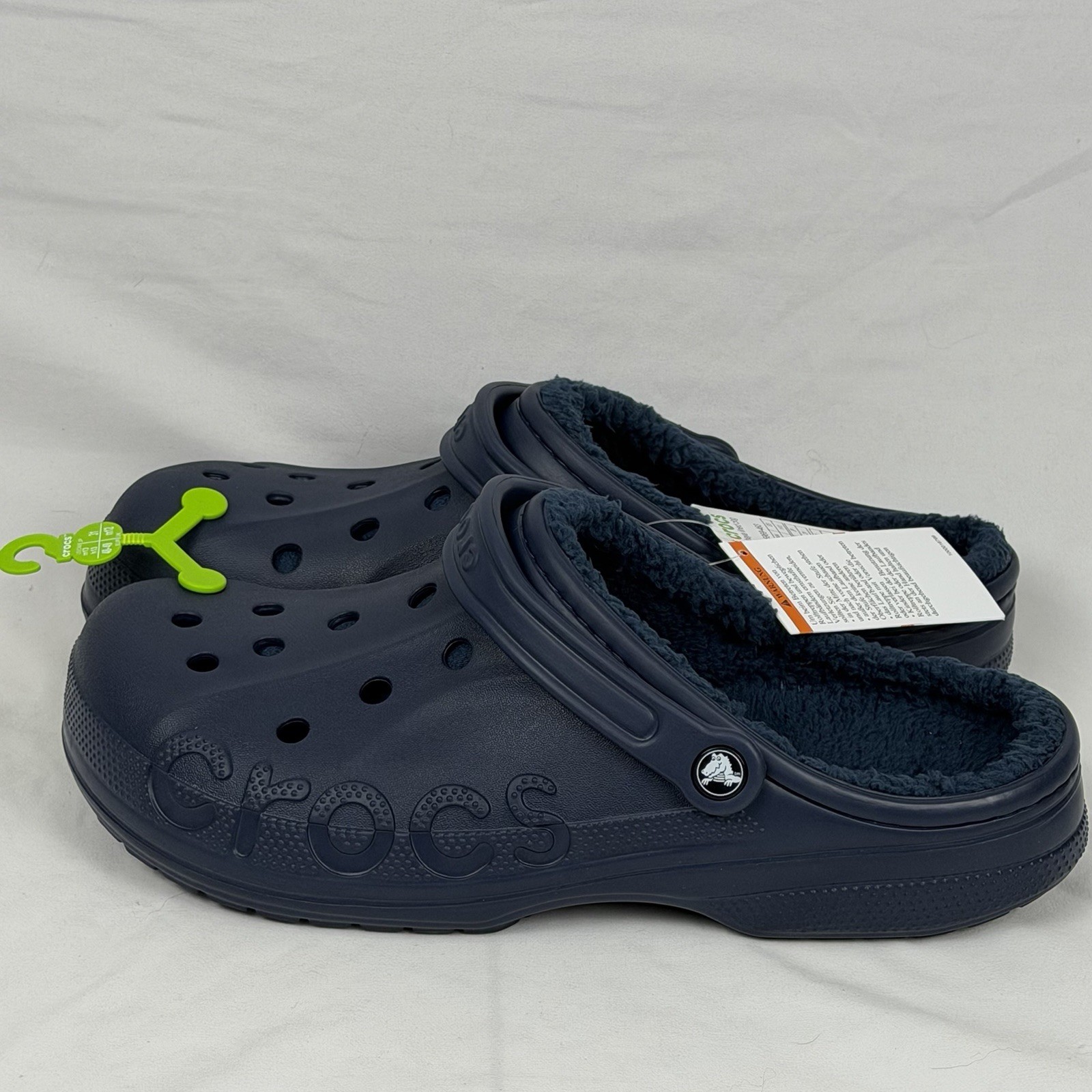 Crocs Classic Lined Baya Clogs Blue Men’s Size 13 New 205969-463