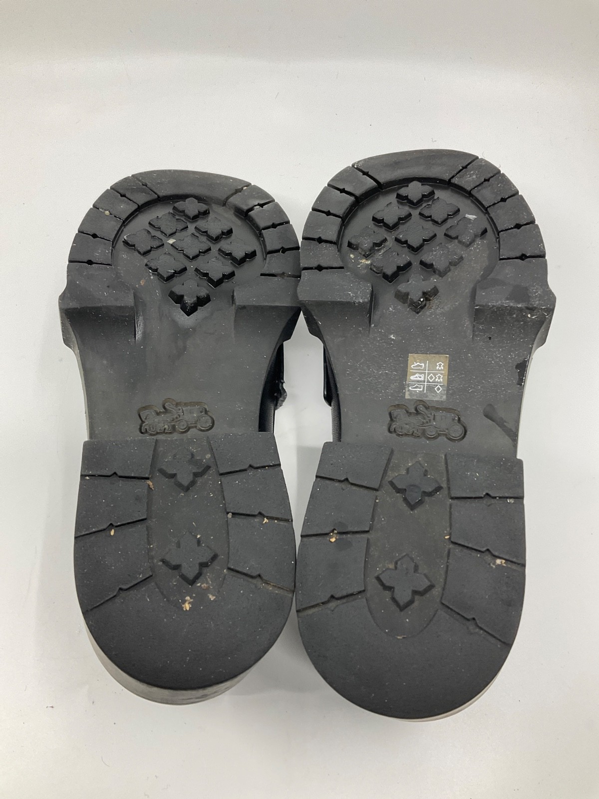 Coach Leah Platform Lug-Sole Loafers Black Size 6B Chunky Leather