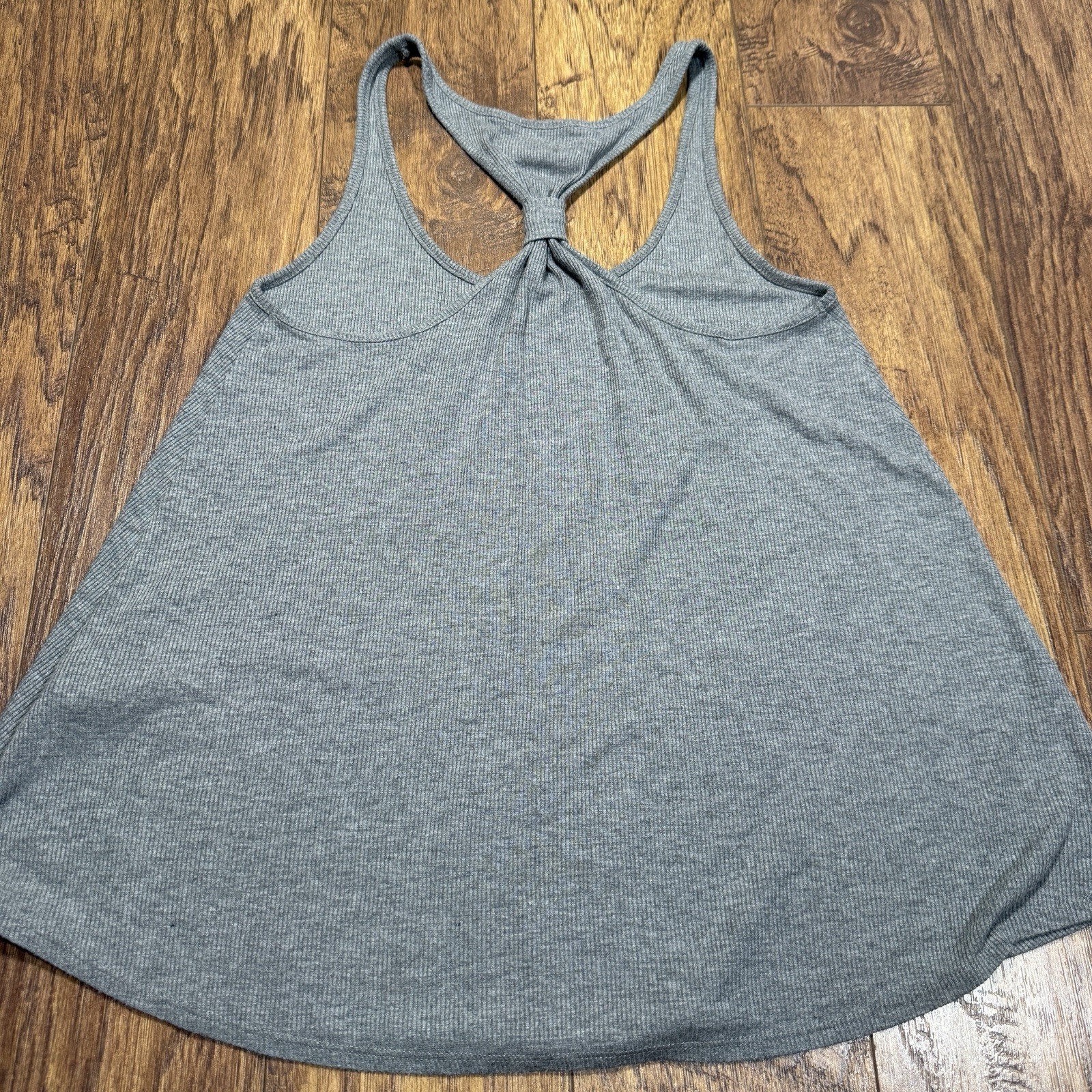 Abercrombie & Fitch Gray Ribbed Racerback Tank Top Women’s M Y2K