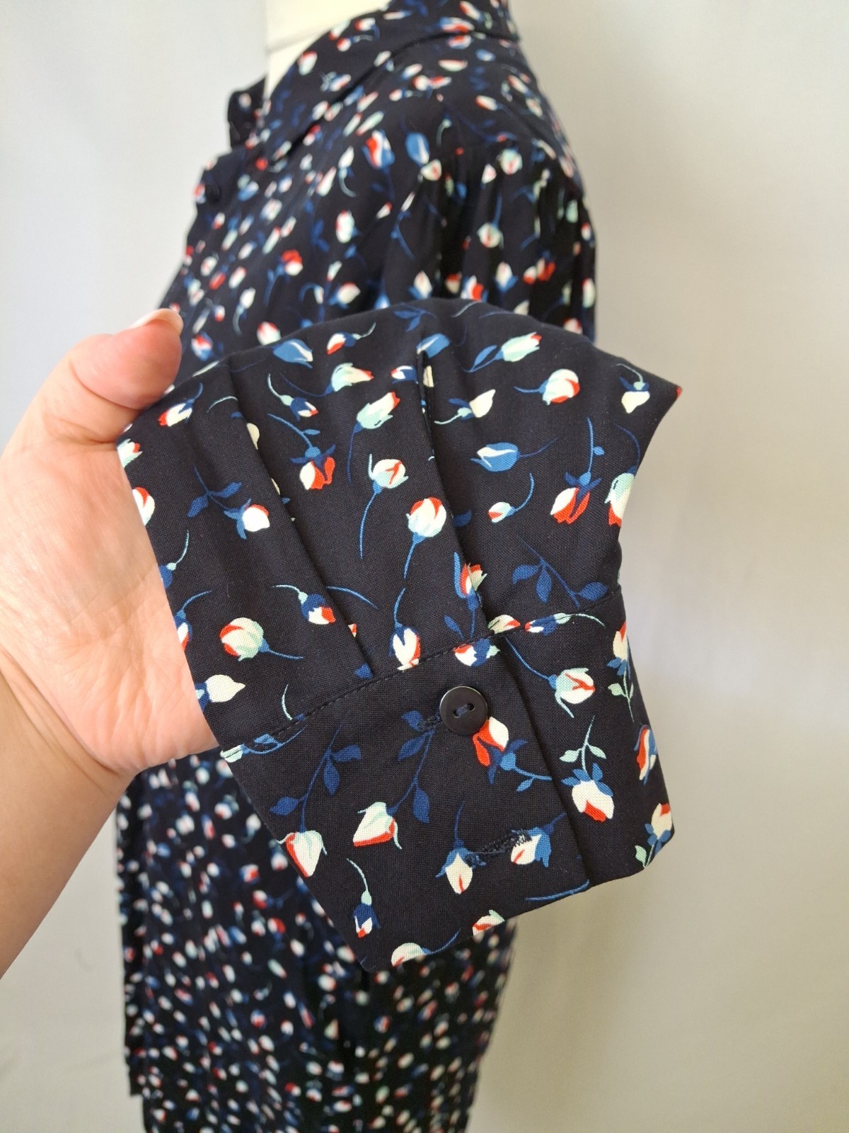 Phase Eight Alexandra Ditsy Floral Shift Dress Navy Blue Women’s UK12 NWT C6669