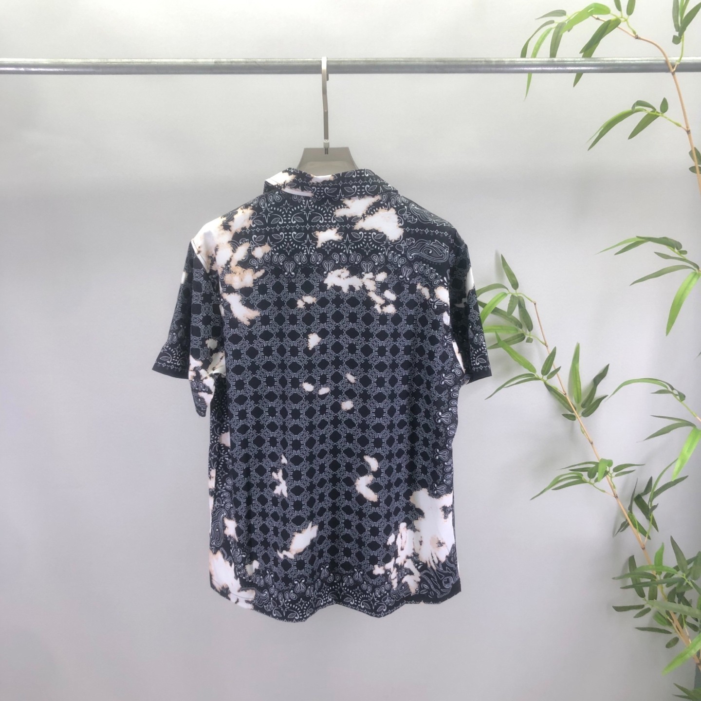 （US XL = Asian 3XL）Amiri Unisex Bleached Paisley Vacation Aloha Shirt