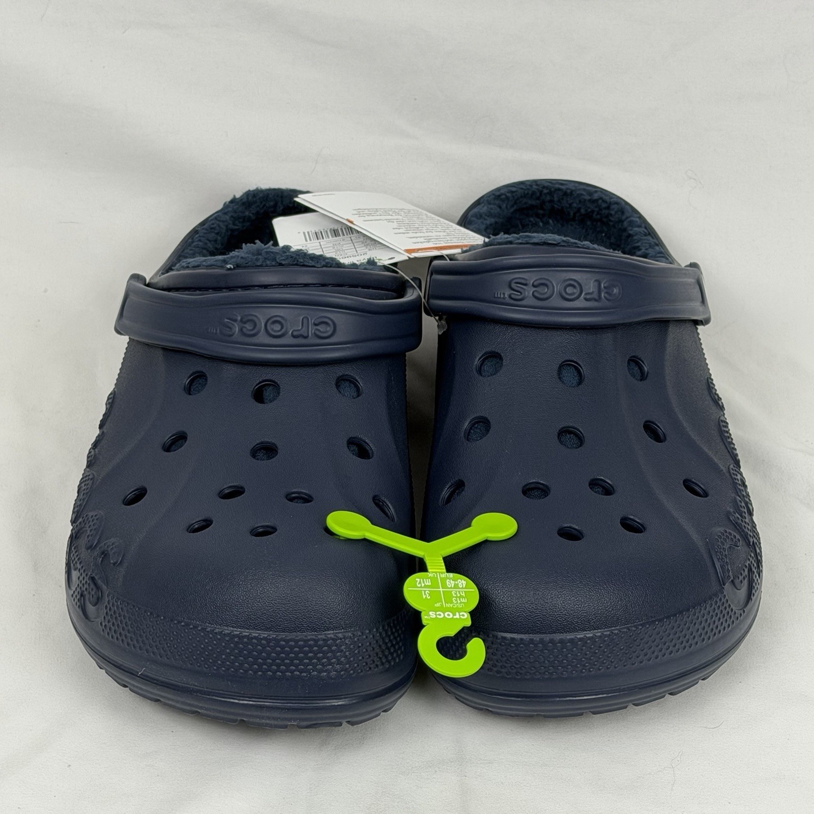 Crocs Classic Lined Baya Clogs Blue Men’s Size 13 New 205969-463